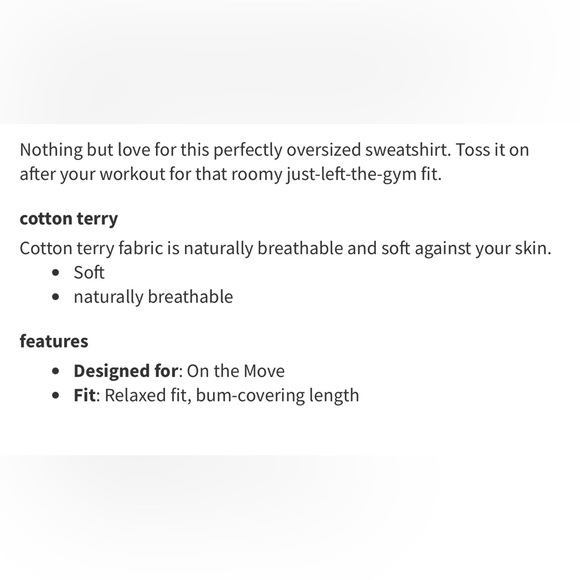 NWOT Lululemon Perfectly Oversized Crew - Picture 2 of 7